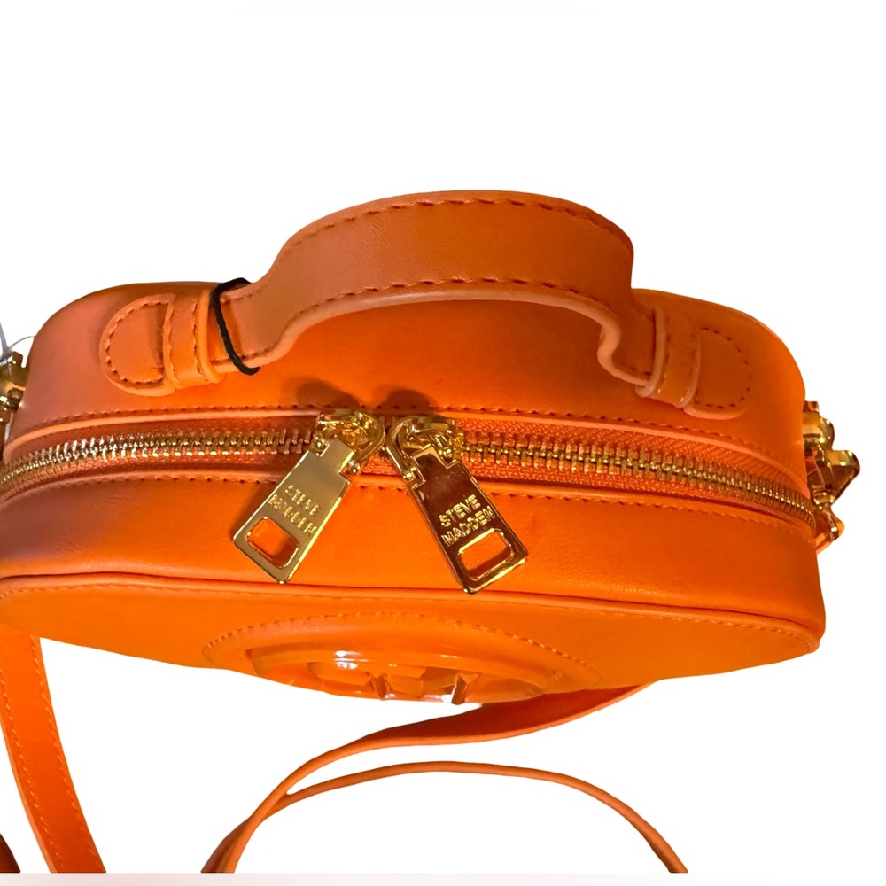 Steve Madden NWT Amazing & Fun Orange Mango Small Crossbody Satchel Bag (P159) - Picture 3 of 8